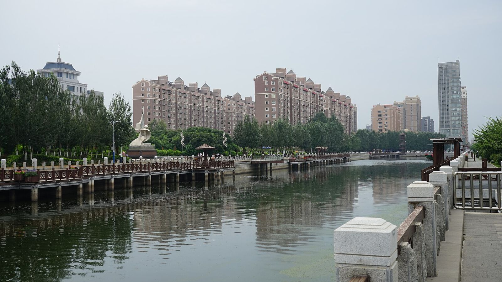 The Nan River in the city of Siping