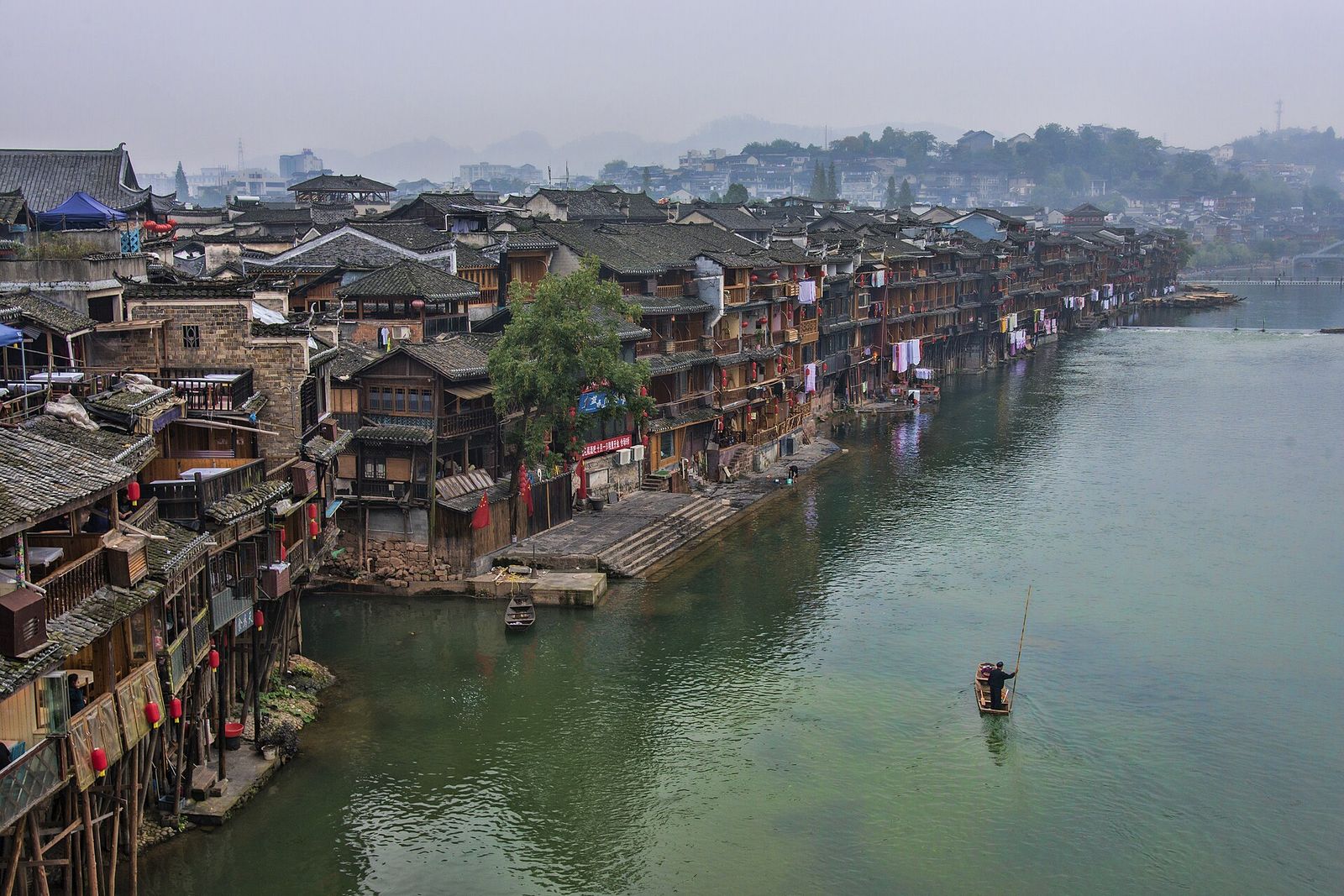 Fenghuang ancient town on the river in Xiangxi