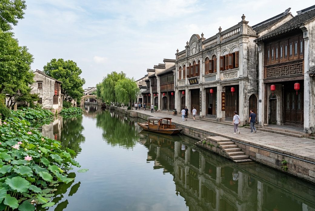 Little Lotus Villa and old merchant houses in Nanxun