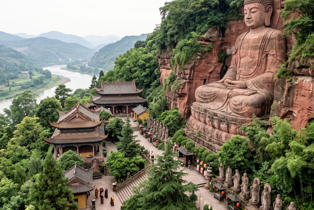 Rongxian Giant Buddha, Buddhist Site