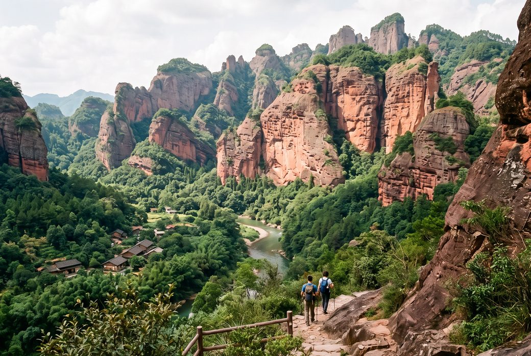 Bajiaozhai, Danxia Landform