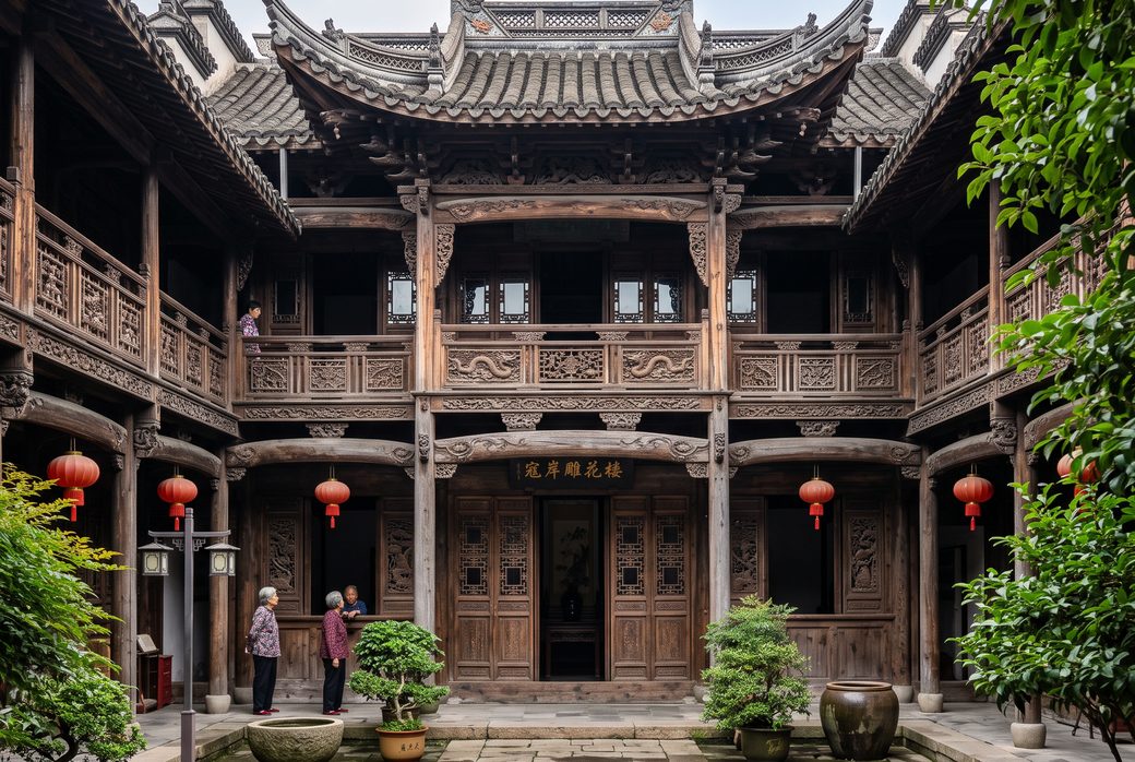 Kou'an Carved Building, Historic Building