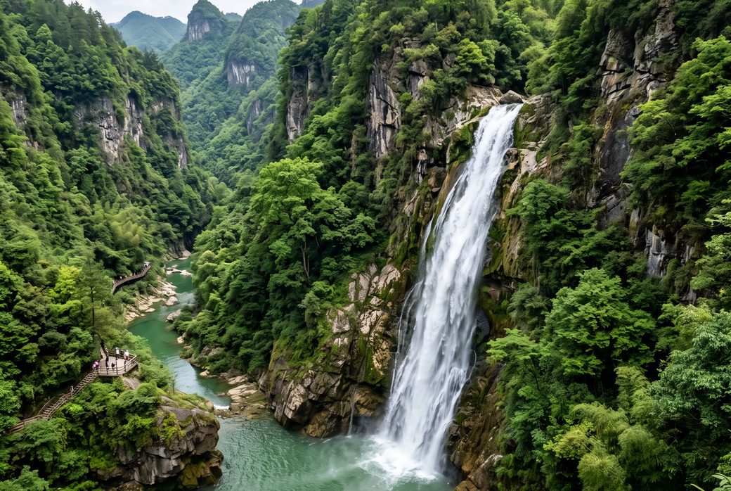 Baishuidong Scenic Area, Waterfall
