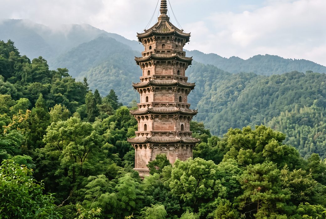 Huzhen Sarira Pagoda, Pagoda