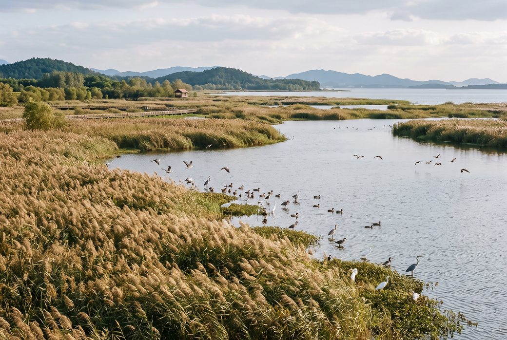 Liangzi Lake Wetland Reserve, Wetland