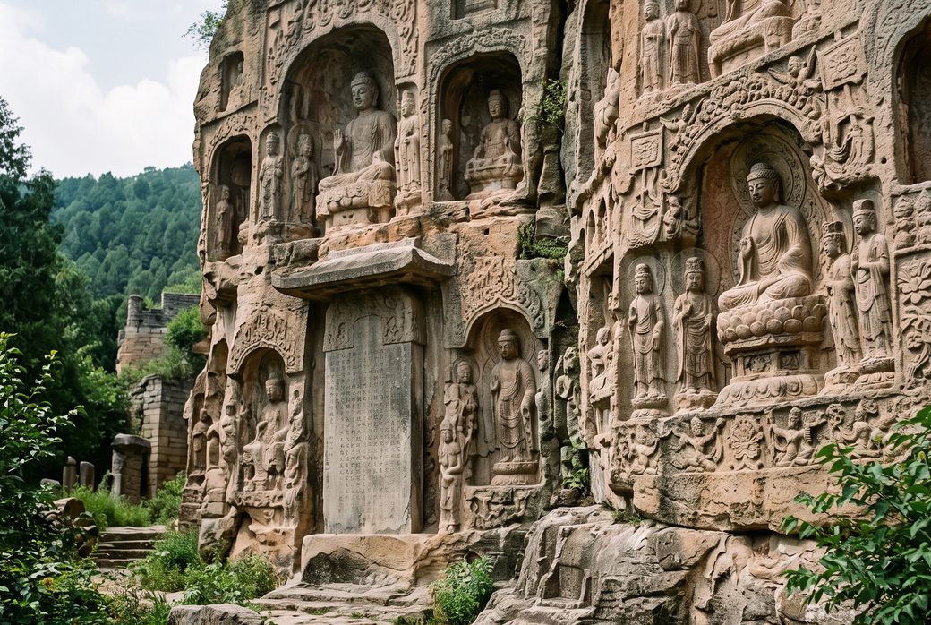 Huiluan Stele, Rock Carvings
