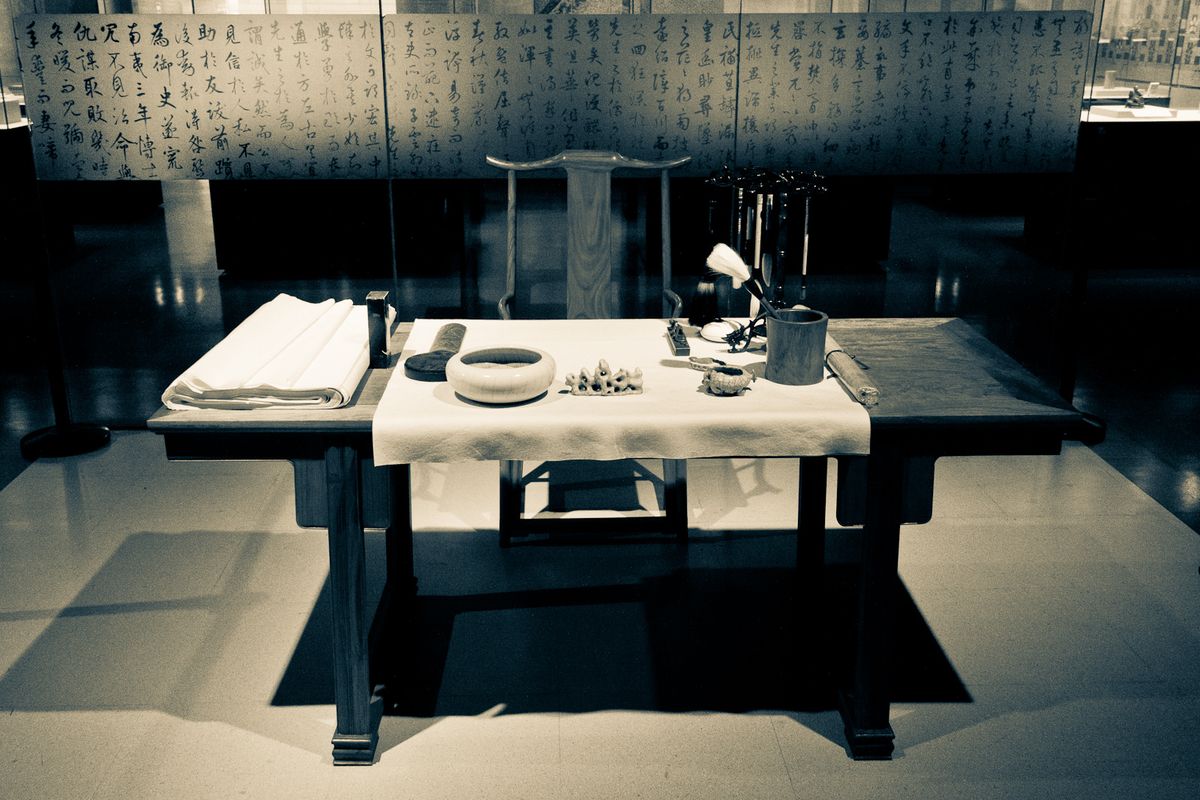 The four treasures of the study: brush, ink, paper and inkstone