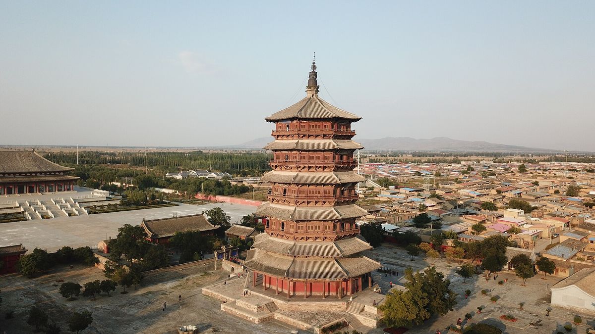 The Pagoda of Fogong Temple at Yingxian, a timber pagoda