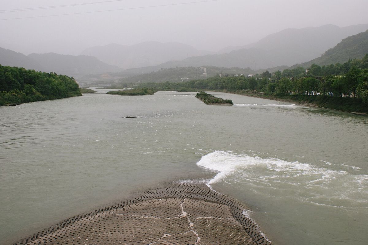 The Dujiangyan irrigation system in Sichuan