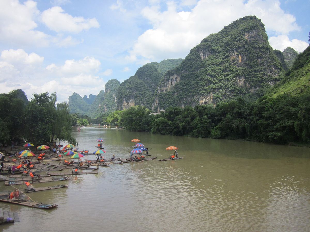 The Li River and karst peaks in Yangshuo